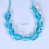 100% Natural Gem Neon Blue Apatite Smooth Oval Tumbled Nugget