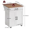 MAHANCRIS Kitchen Island on Wheels with Drop Leaf, Folding Countertop