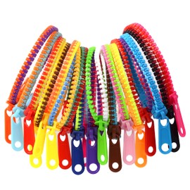 85-Pack Zipper Friendship Bracelets Set,Fidget Friendship Bracelets 7.5 Inches Sensory Toys Party Pack,Stress Relief Toys,Fidget Toys,Friendship Bracelets for Classroom Rewards,Goodie Bag Fillers