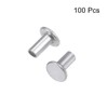 sourcing map 100 Pcs 2mm x 4mm Aluminum Flat Head