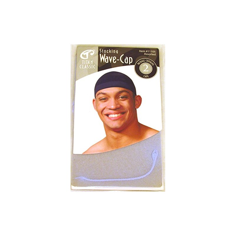 Titan Classic Stocking Wave Cap #11105 Grey - 4 caps