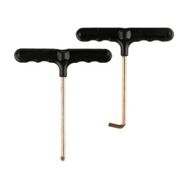Tabanzhe 2PCS Trampoline Spring Pull Tools-T Hook Tent Peg Puller Set with Plastic Handle Tent Peg Ground Hook Extractor for Jumping Trampoline Spring Pull Installation