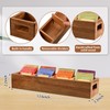 Chicvilla Acacia Wood Tea Bag Organizer with 4 Slots –