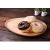 redchocol8® Handcrafted Triangle Wooden Tray Egg Shaped Plate Dish Gift