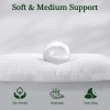 Fzzor Thin Flat Soft Low Pillows Standard Size Set of