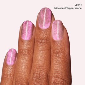 Dashing Diva One Gel Magnetic Starter Kit - Iridescent Topper - 3-in-1 Base Coat, Nail Color & Top Coat - Magnetic Polish - 9-Piece Manicure Set with LED Gel Lamp