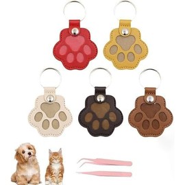 Longgaogao Key Ring for Pet Hair, Key Ring, Memory Box, Key Ring for Collecting Cat and Dog Hair, for Cat Lovers (5 Pieces)