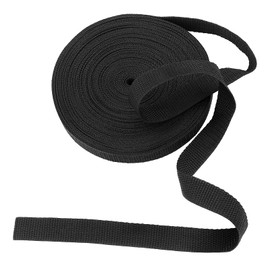 16Yards Nylon Webbing 3/4inch Nylon Webbing Strap Heavy Duty Polypropylene Webbing Lightweight Strapping Backpack Band for DIY Gear Repair Outdoor Luggage Cargo Straps(Black)