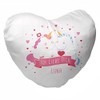 Heart Cushion With Names Luna and Unicorn Cuddle Pillow A