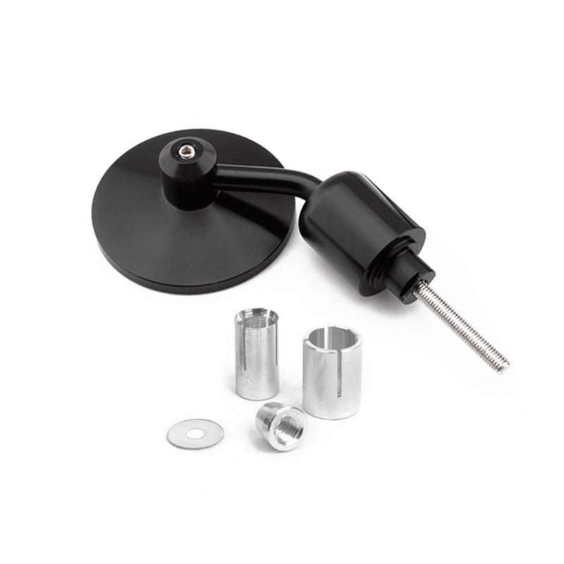 KEEPDSGN Motorcycle Round 7/8 Handle Bar End Mirror Black For