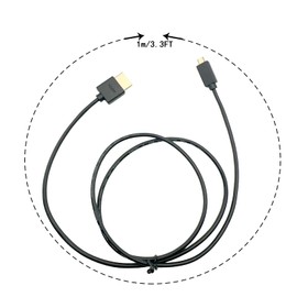 4K Micro HDMI to HDMI Cable 3.3FT,HDMI to Micro HDMI 2.0 Adapter, 2K*4K@60Hz, 18Gbps, HDR, ARC, Compatible with Raspberry Pi 5/4 Camera Laptop Video Capture Card Go-Pro Hero Cam Link