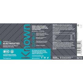 Known Known Tasty Electrolytes Gummies C 360mg of Electrolytes for HydrationC Natural Orange and Lemon Flavour C 60 Vegan Gummies, 4 per Serving