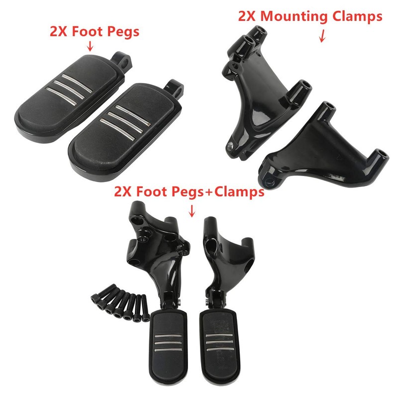 TCMT Foot Pegs W/Brackets Fits For Harley Sportster XL 883