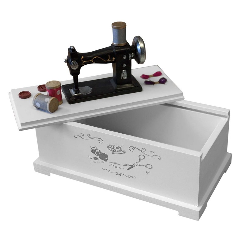 Sewing box sewing machine box sewing accessoires box 8,6x6,7x4,7' white