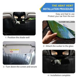 Car Windshield Sun Shade Beach with Palm Trees Blue Sky02 Foldable Car Front Windshield Sunshade Blocks UV Rays Sun Visor Sun Heat Protection for Car Truck SUV to Keep Your Vehicle Cool,Medium