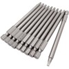 Saipor 10pcs SQ2 100mm Magnetic Square Drill Bit Set Hex