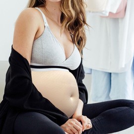 Yunir Fake Pregnant Belly Memory Sponge Belly,Pregnant Woman Fake Belly,Lightweight Soft Breathable Sponge,Film Props TV Series Props Spoof Artificial Pregnancy Baby Bump Costume