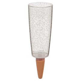 Scheurich Copa XL Water Dispenser, 1 x Transparent, 500 ml Capacity, Watering Ball Small with Clay Base, Water Dispenser, Plants and Flowers, Terracotta Handle