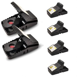 Rat Trap 6-Pack, Large Mouse Traps for Indoor and Outdoor Use, Reusable Mouse Trap, Fast, Hygienic, Unplugged, Used to Catch Mice, Squirrels, Rodents, for Home, Yard and Barns