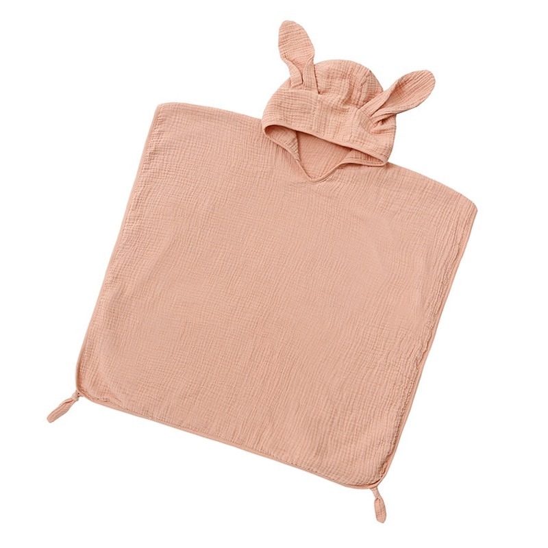 Baby Hooded Towel Pure Cotton 4 Layers Water Absorbent Wearable