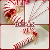 ZHANYIGY 6Pcs Christmas Tree Decorations Picks，Red White Woolen Candy Picks