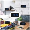 KWANWA Small Digital Alarm Clock, 1.2inch Dark Blue LED Digits,