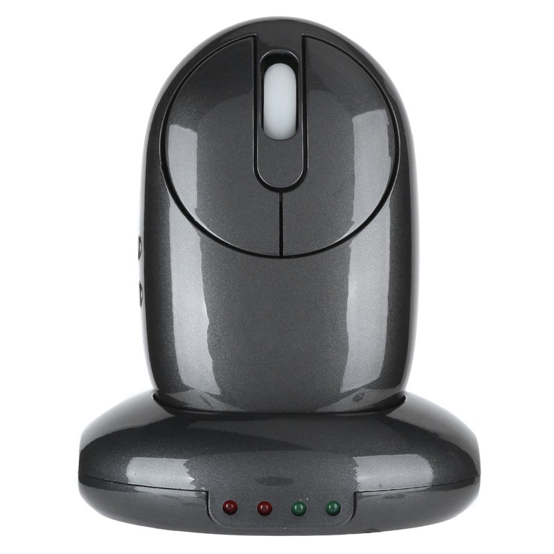 Wireless Mouse with Charging Base 4 Port USB Hub 5