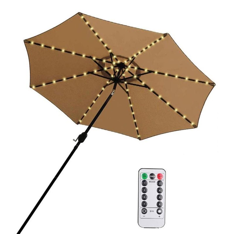 Outdoor Patio Umbrella Light Strings LED Umbrella Lamp with Remote