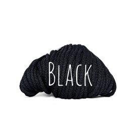 Cotton Cord Yarn Rope 5mm - Black - 100meters (109.36yards) for crochet knitting macrame weaving and diy projects - Colorful Passions