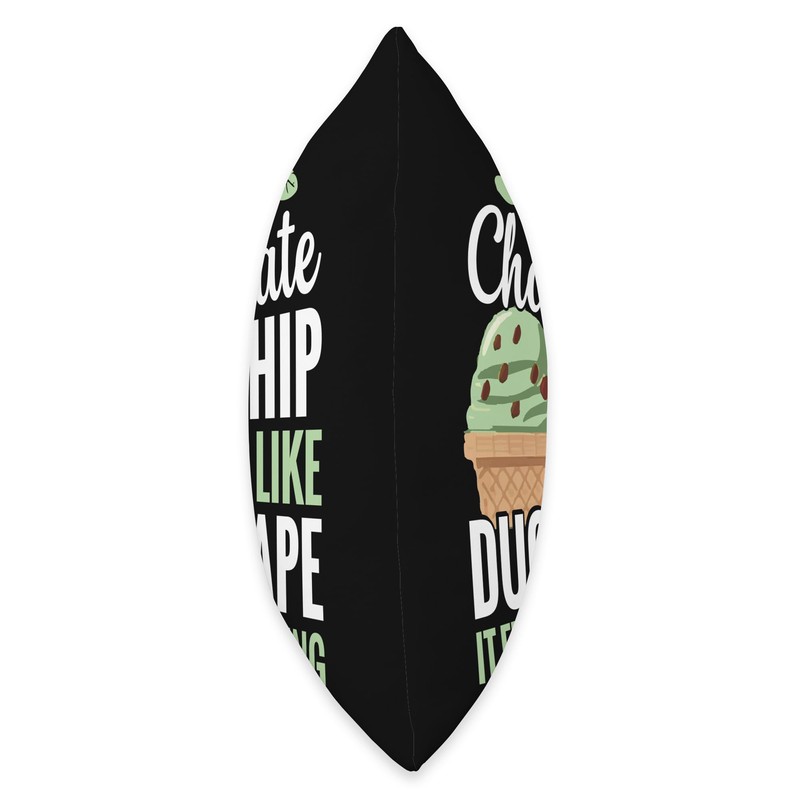 Mint Chocolate Chip Scoop Waffle Cone Ice Cream Mint Throw