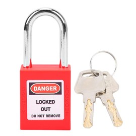 Lockout Tagout Locks, 38mm Safety Loto Locks Lockout Loto Padlocks with Keyed Different for Lock Out Tag Out Stations and Devices(Red)