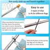 Portable Handheld Flag Pole with Clips Zip Ties,8.2Ft/2.5M Telescopic Handheld