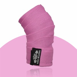 KING REAPERS Knee Wraps for Weightlifting, Knee braces,Knee Support (Full Pink )gym knee wraps,knee wrapsknee wraps for squats for women ,knee bands Knee Strap, Squats & Joint Stability - Reinforced Stitching Knee Wrap Support for Men & Women ,