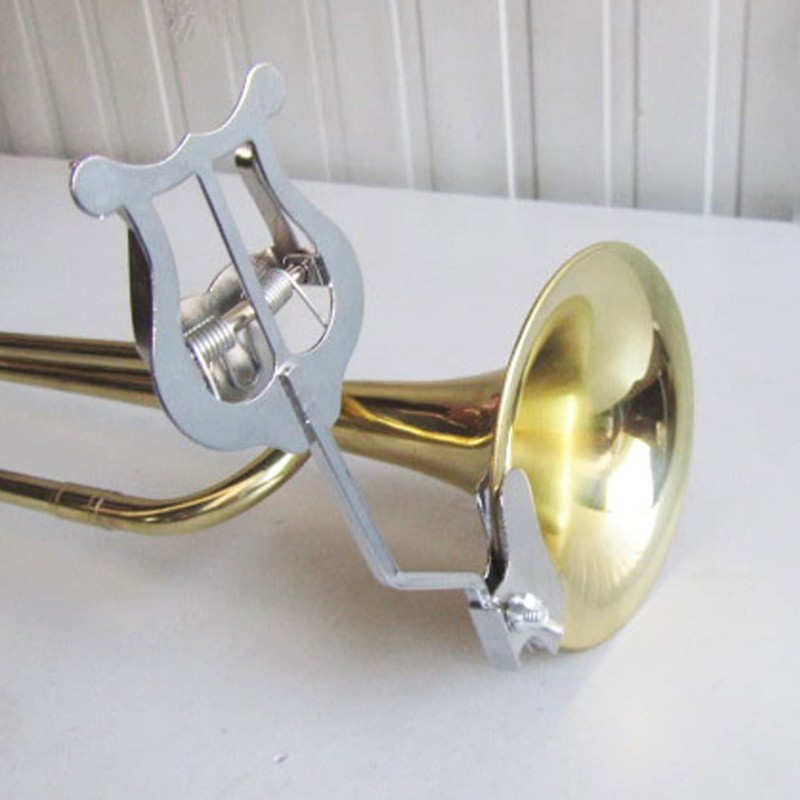 TUOREN Trumpet Marching Clamp-on Lyre Music Sheet Clip Trombone Lyre