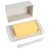 ECOWAY Bamboo Butter Dish with Lid and Knife, Large Butter