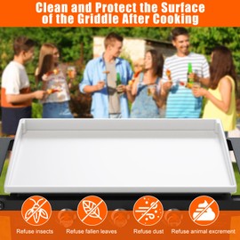 Silicone Griddle Mat Cover for Blackstone - 28XL Inch True All-Encompassing Coverage Heavy Duty Food Grade Grill Buddy Mat, All Season Cooking Surface Protective Cover