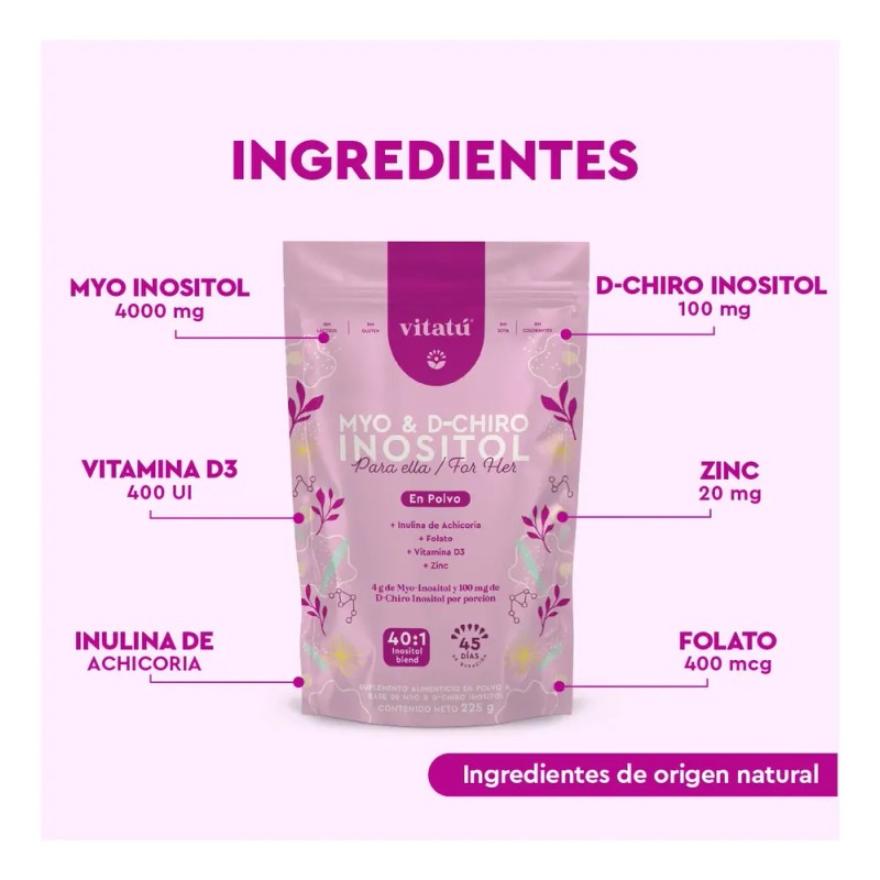 Vitatu Myo Inositol & D-chiro Inositol 40:1 Con Folatvitam