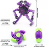GZqiancang Pack of 8 Robot Fidget Spinners, DIY Malleable Fidget