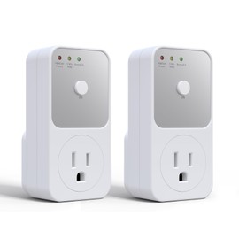 BSEED Single Outlet Surge Protector for Refrigerator, TV, PC & Home Appliance - Wall Surge Protector with Ground & Protected Light Indicators, 120V, 15A, 2 Pack