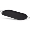 Alpine Cuisine Nonstick Oval Comal Griddle 17.5x8-Inch - Black Carbon