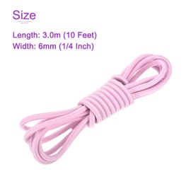 DMiotech 1/4 Inch Shock Cord, 10 Feet Pink Bungee Cord Tent Pole Shock Cord Round Elastic Kayak Rope Stretch String Marine Grade Heavy Polyester for DIY Projects Tie Downs