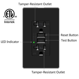 Bestt 20× GFCI Outlet 15Amp GFI Receptacle Tamper-Resista