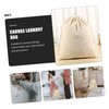Ciieeo Unique Designtravel Drawstring Bags Canvas Laundry Bag Closure Pockets