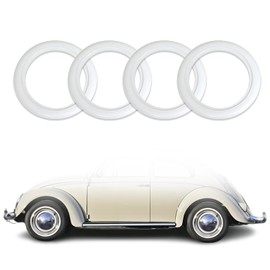 OMAC 4x White Wall Tire Insert 16" Rims Sidewall Set