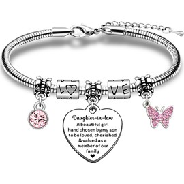 TTOVEN Daughter In Law Gifts Daughter In Law Bracelet Daughter in law Birthday Gifts from Mum Dad