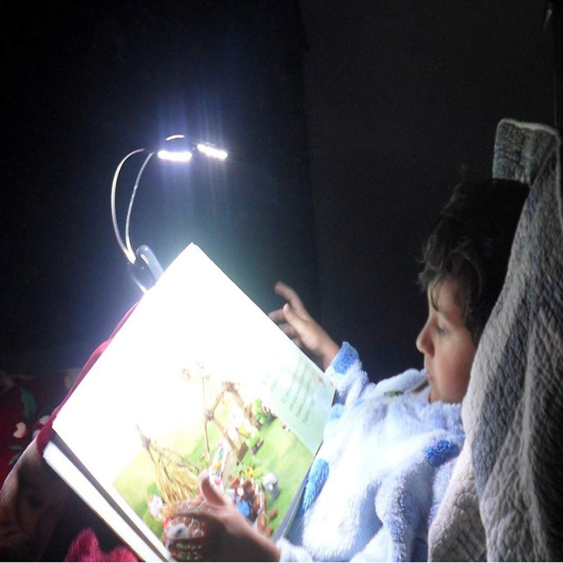 OsAtNb 8 LED Music Stand Light 3modes USB Book Light
