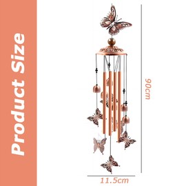 Metal Wind Chimes,Large Wind Chimes,Wind Catcherm,for Outdoor, Garden,Patio Decoration,Memorial Windchimes,Yard Decorations,Butterfly Shape,Metal Decoration