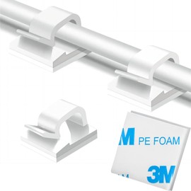 SZFUDIGO cable clips，50PCS electrical cord management adhesive cable wire clip wire clips wall，Used for cars, offices, and homes cable clips cord organizer (white)