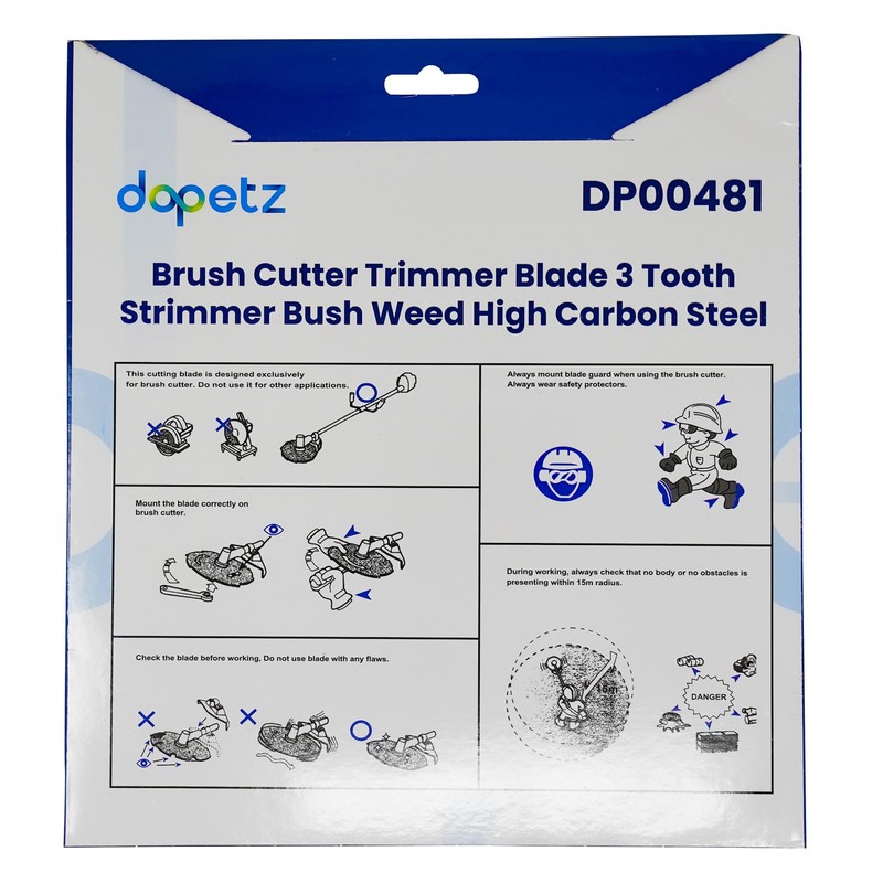 Dapetz ® Brush Cutter Trimmer Blade 3 Tooth Strimmer Bush