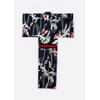 Lady Lazy Men's Yukata, Kimono, Kimono, Obi Set, Carp, Navy,